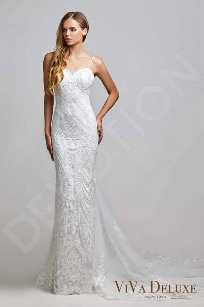 Chantia Open back Trumpet/Mermaid Straps Wedding Dress Front
