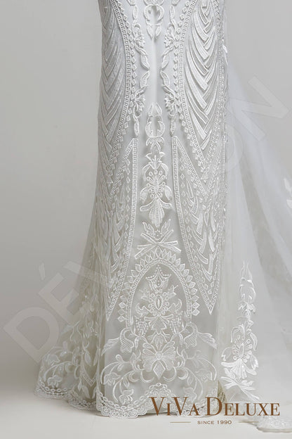 Chantia Open back Trumpet/Mermaid Straps Wedding Dress 4