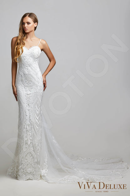 Chantia Open back Trumpet/Mermaid Straps Wedding Dress 8