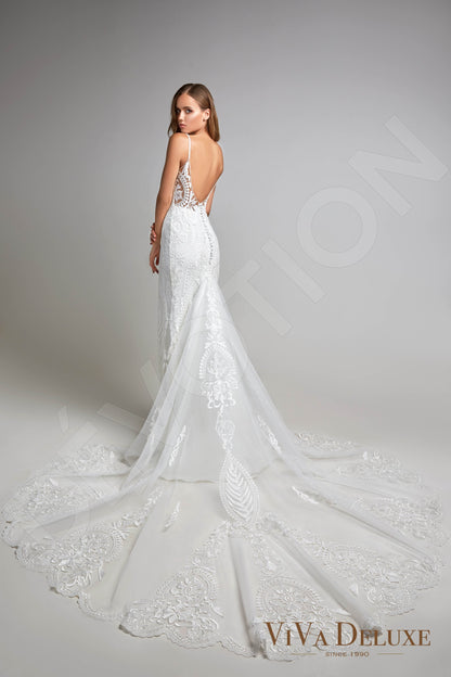 Chantia Open back Trumpet/Mermaid Straps Wedding Dress 9