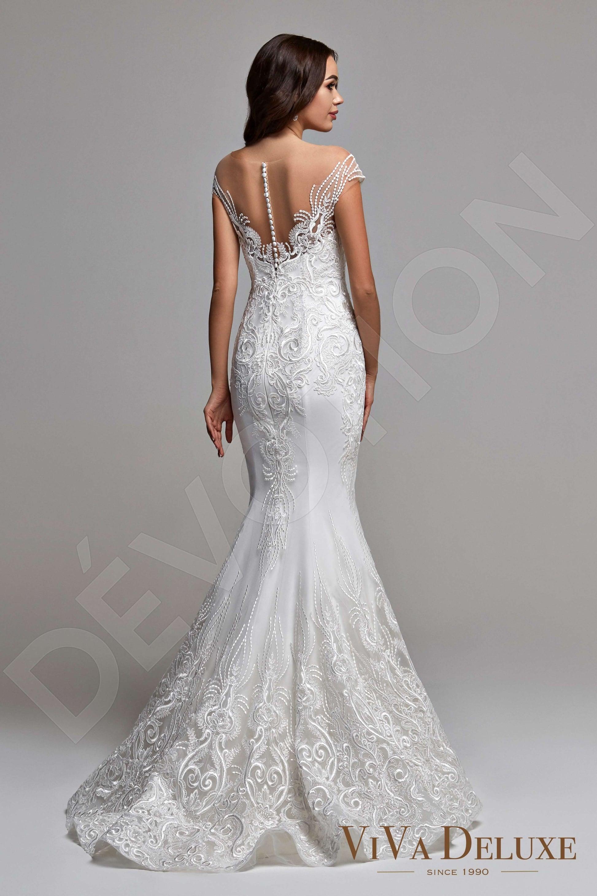 Donnelle Trumpet/Mermaid Illusion Ivory Wedding dress