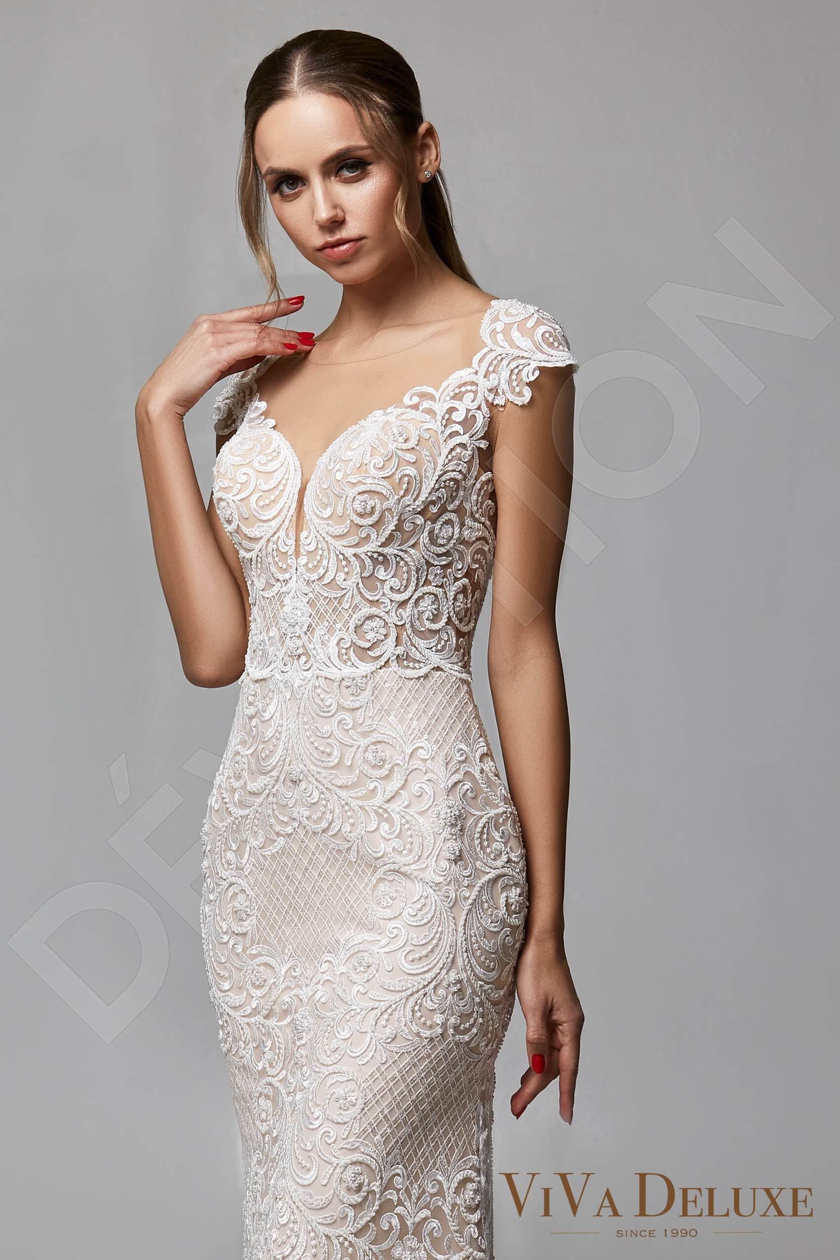 Kirsten Trumpet/Mermaid Illusion Ivory Nude Wedding dress