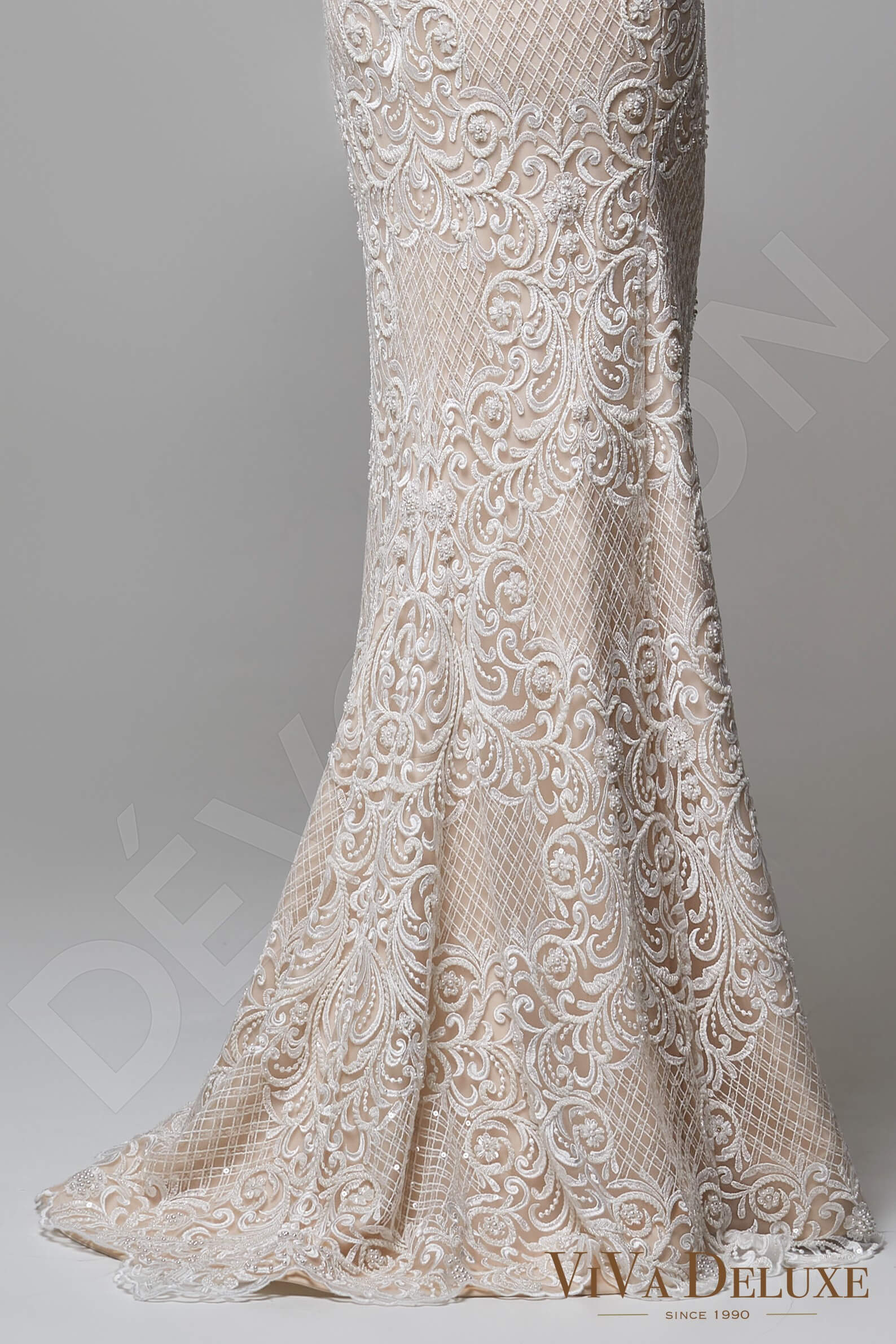 Kirsten Trumpet/Mermaid Illusion Ivory Nude Wedding dress