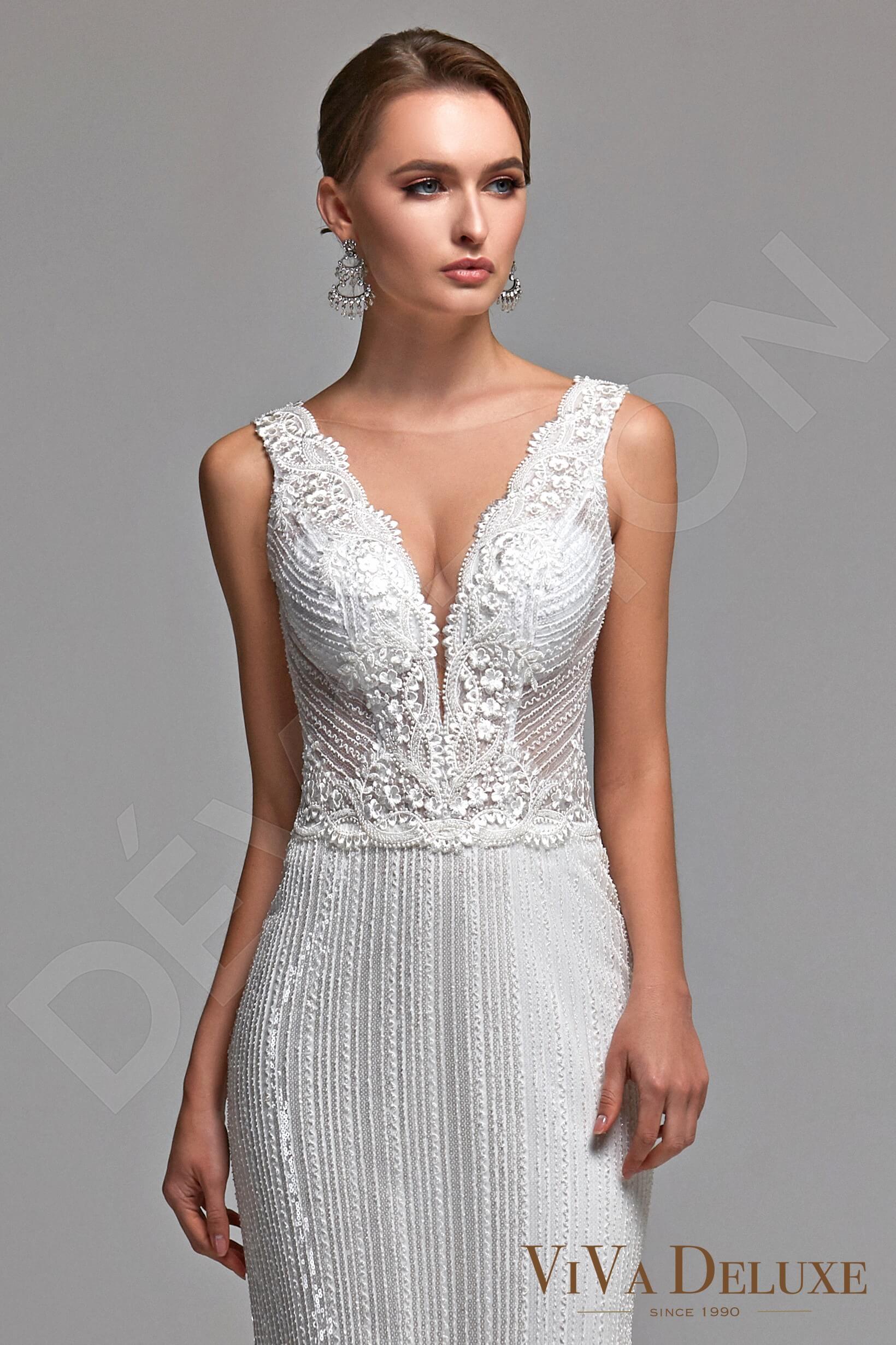 Margina Trumpet/Mermaid Illusion Ivory Wedding dress