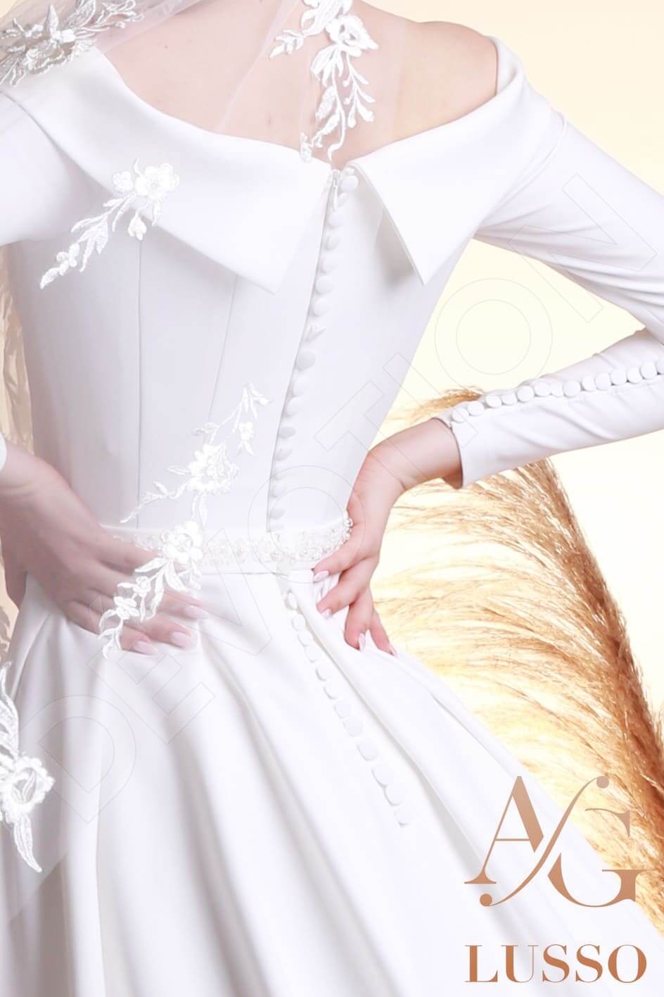 Malani A-line Off-shoulder/Drop shoulders Lightivory Wedding dress