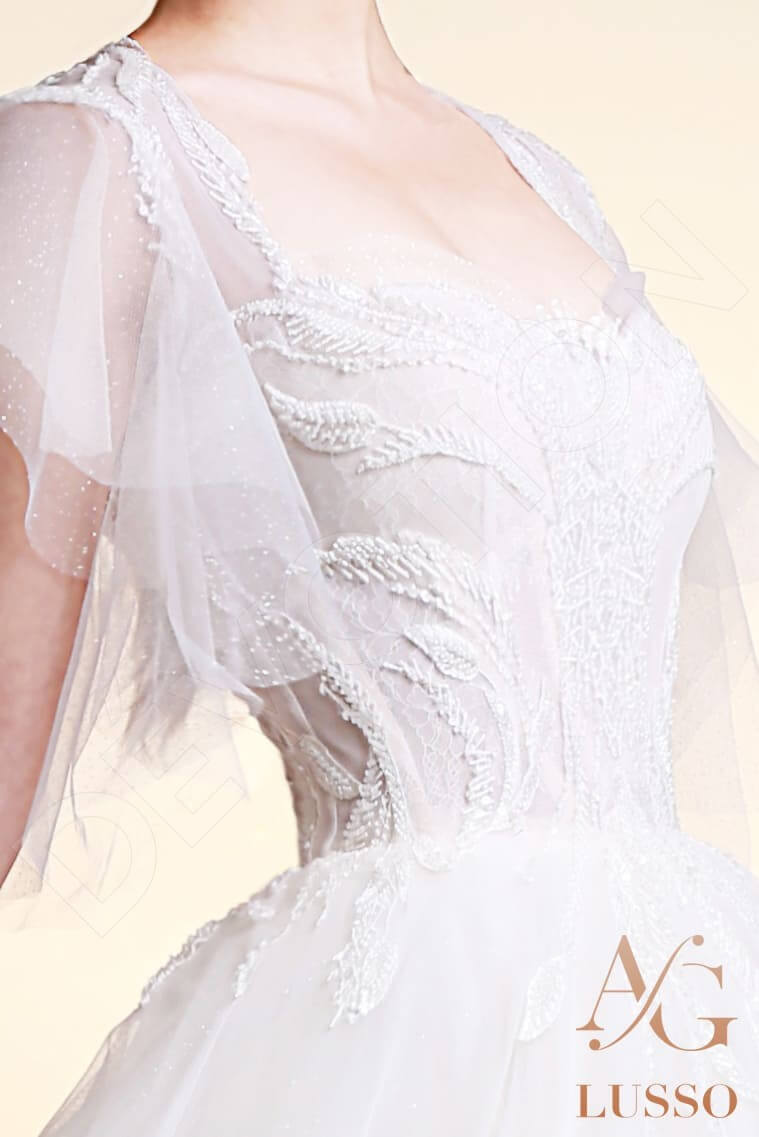 Marlowe A-line V-neck Ivory Wedding dress