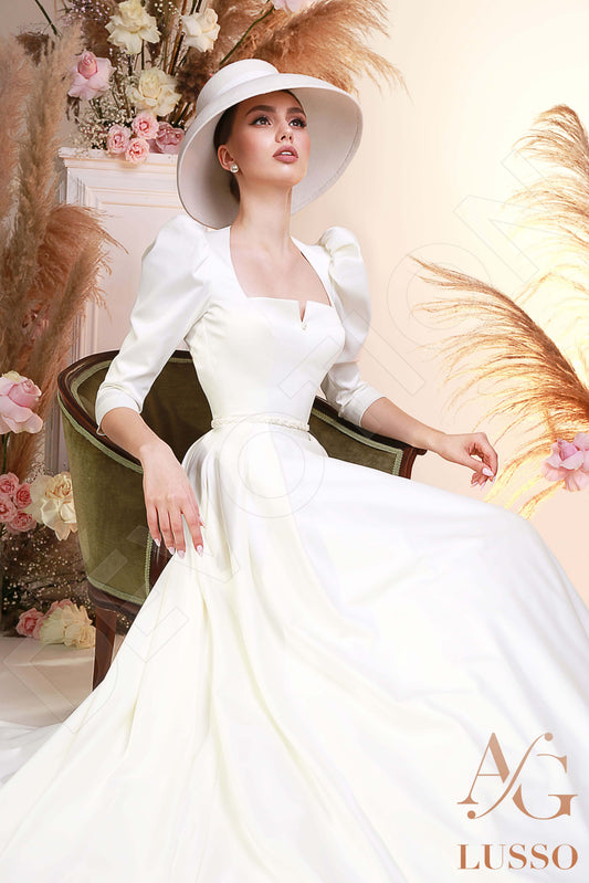 Nubia A-line Square Lightivory Wedding dress
