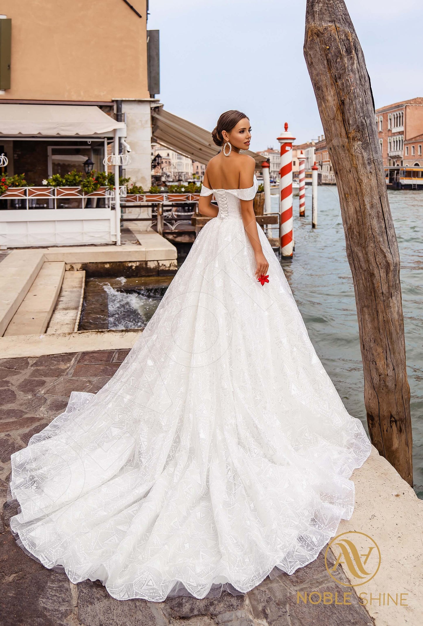 Esmeralda Open back A-line Straps Wedding Dress Back
