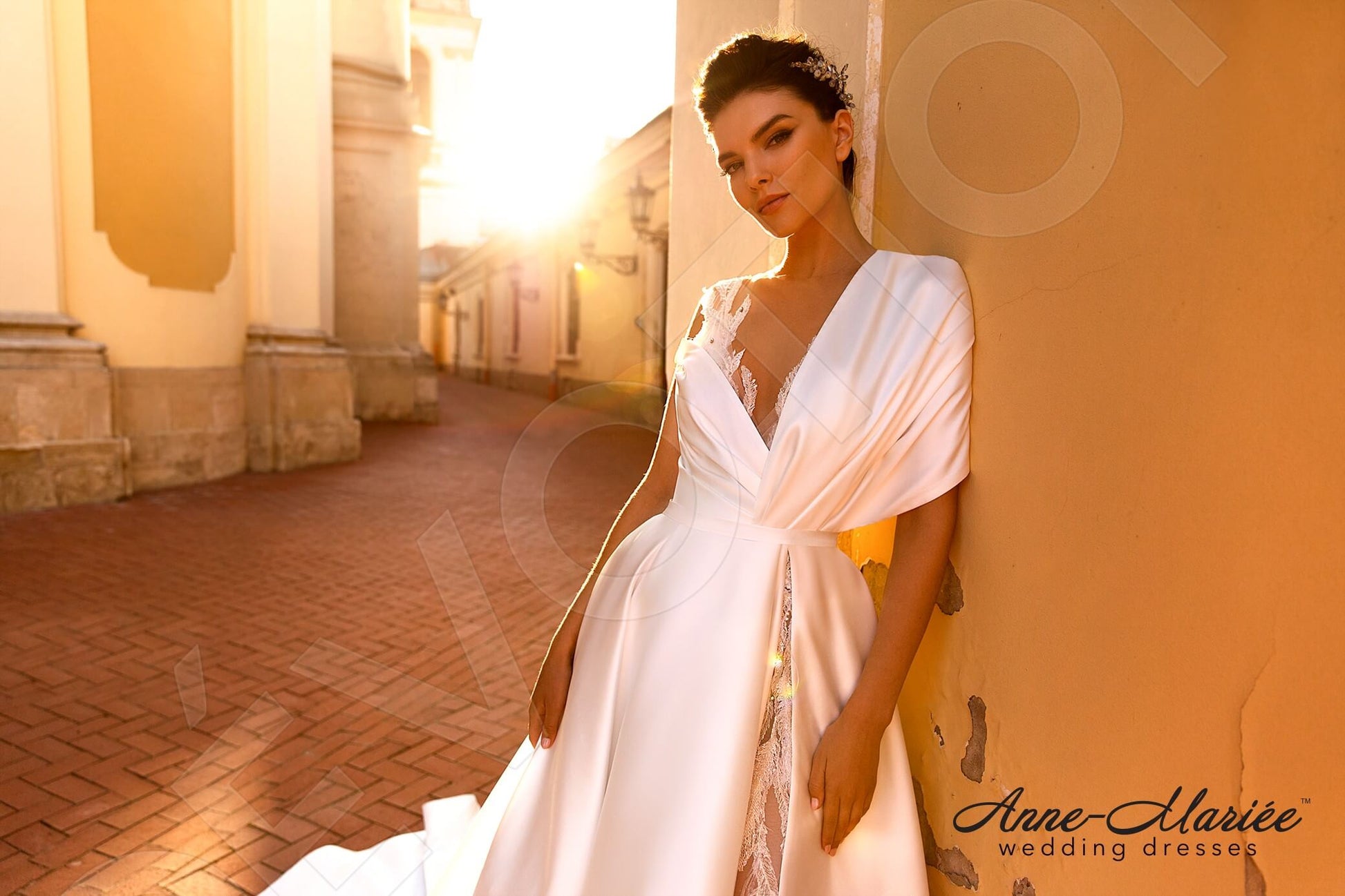 Letisia A-line Illusion Milk Nude Wedding dress