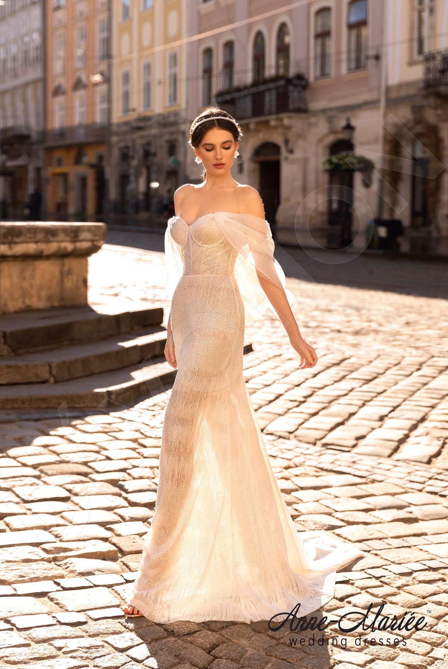 Brice Open back Trumpet/Mermaid Straps Wedding Dress 7
