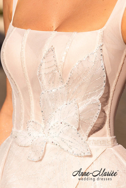 Denna Open back A-line Straps Wedding Dress 7