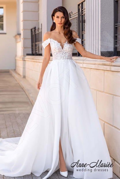 Felis A-line Straps Open back Wedding Dress Front
