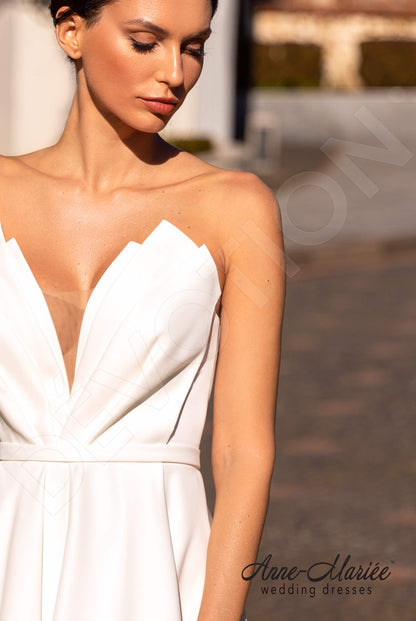 Mishel Open back A-line Strapless Wedding Dress 7
