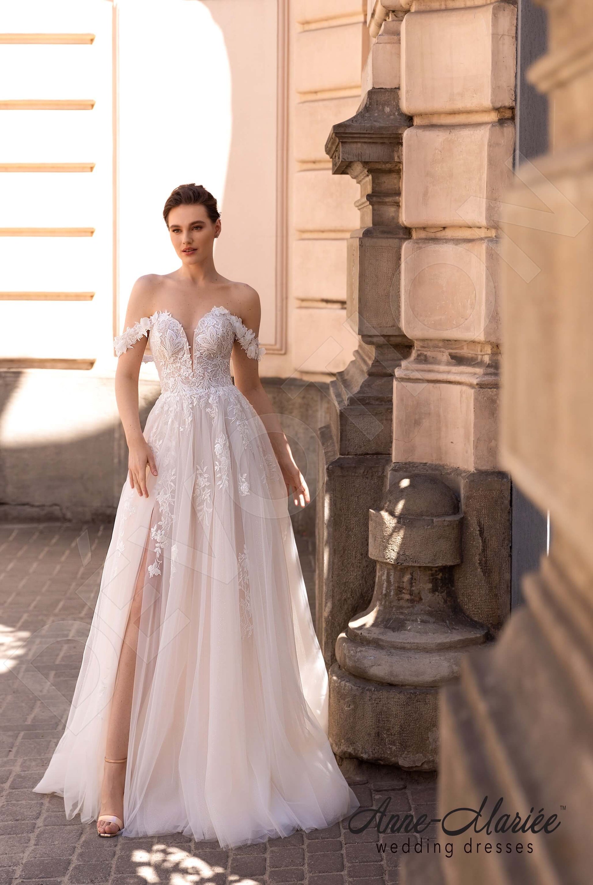 Arin A-line Sweetheart Milk PowderPink Wedding dress