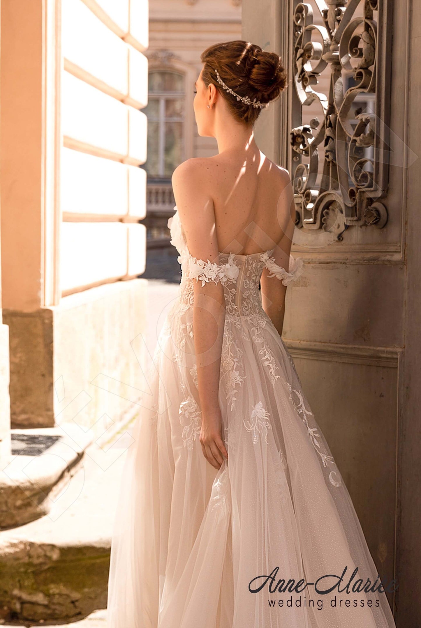 Arin Open back A-line Straps Wedding Dress 3