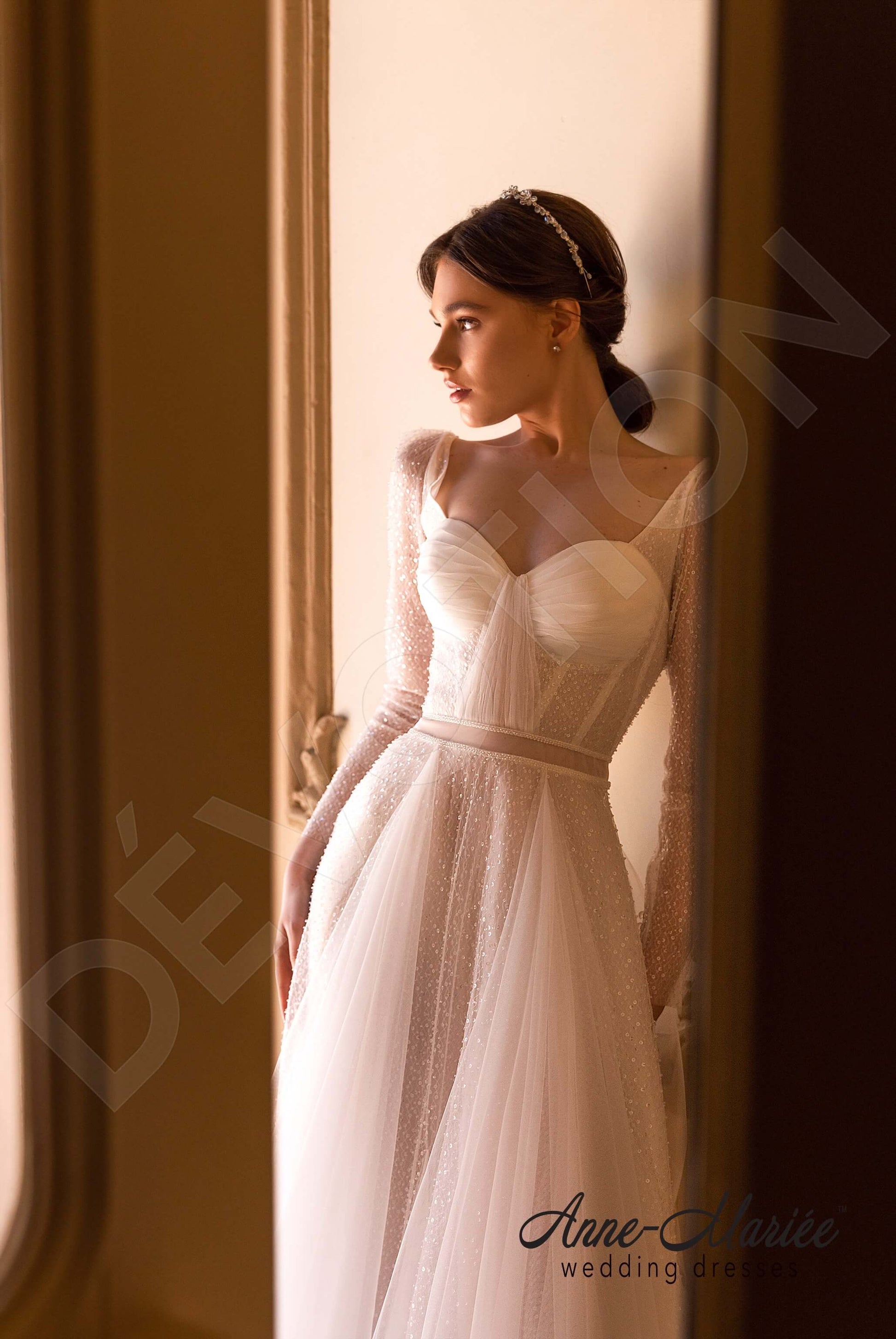 Tessora A-line Sweetheart Milk Wedding dress